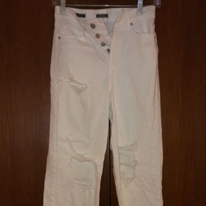 Wild fable straight white jeans with rips